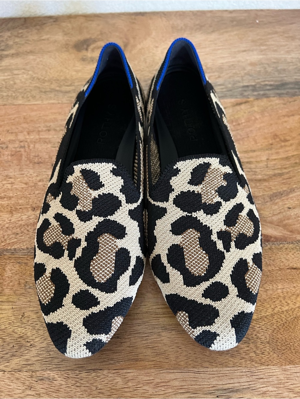 Rothy’s The Point Flats Retired Leopard Wildcat Pointed Toe Shoes Size 6.5
